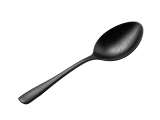 Elegant Black Spoon with Unique Texture and Design for Kitchen Use