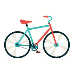 Obraz premium A bicycle-on-a-white-background 