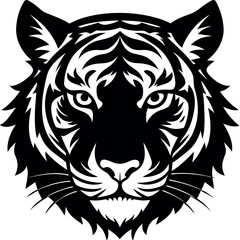 Fototapeta premium Abstract-artistic-tiger-face-silhouette 