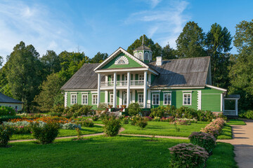 State Museum-Reserve of A. S. Pushkin, view of the Manor house of Peter Gannibal in the village...