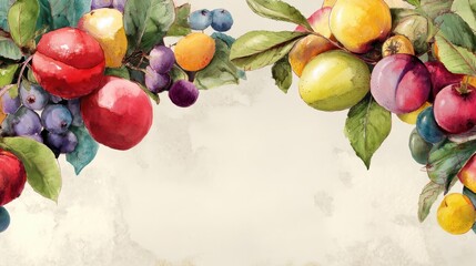 Children's drawing style fruit pattern,Drawings with crayon,Various fruits by crayon color,Painting like a child,Strawberry,orange,grape,Recreation and painting,Doodle drawing by hand.