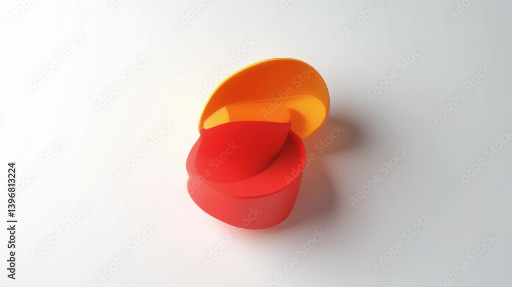Poster abstract 3d rendering, twisted shape, modern illustration, background design