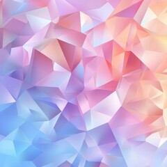 Fototapeta premium Abstract Pastel Geometric Background with Triangles and Iridescent Colors