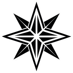 Obraz premium A star-design-silhouette-vector-illustration 