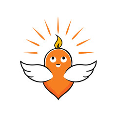 holy spirit pentecost sunday vector greetings with holy blessing