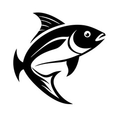 Obraz premium Fish vector illustration in the ocean with aquatic design