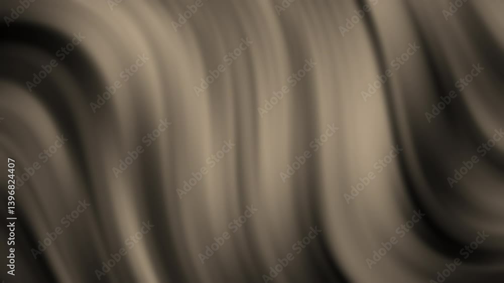 Poster a smooth, flowing abstract design in neutral tones, featuring wavy lines that create a sense of dept
