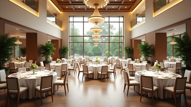 Elegant feast in the banquet hall