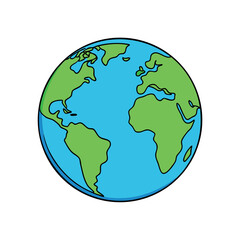 Earth white-background 