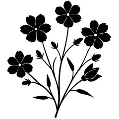 Flax-blue-flowers-on-white-background. 