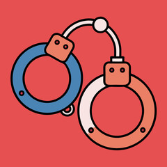 Handcuffs-illustration-whit-solid-colour-outline 