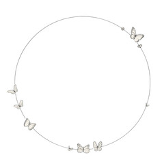PNG Butterfly necklace jewelry circle.
