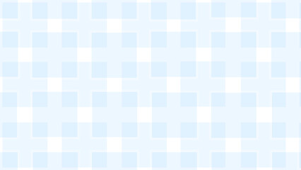 Blue and white geometric seamless pattern with squares. Plaid checkered background.
