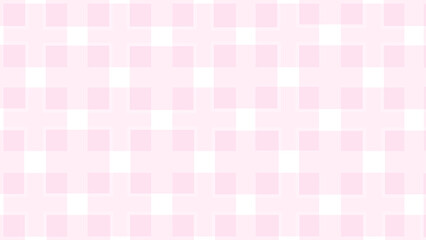 Pink and white geometric seamless pattern with squares. Plaid checkered background.
