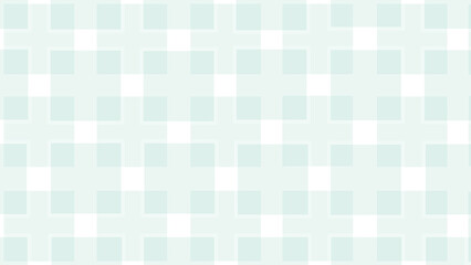 Turquoise and white geometric seamless pattern with squares. Plaid checkered background.