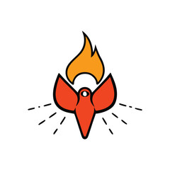 holy spirit pentecost sunday vector greetings with church