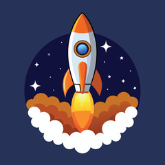 Photograph-of-a-rocket-launch-against-a-dark-night 