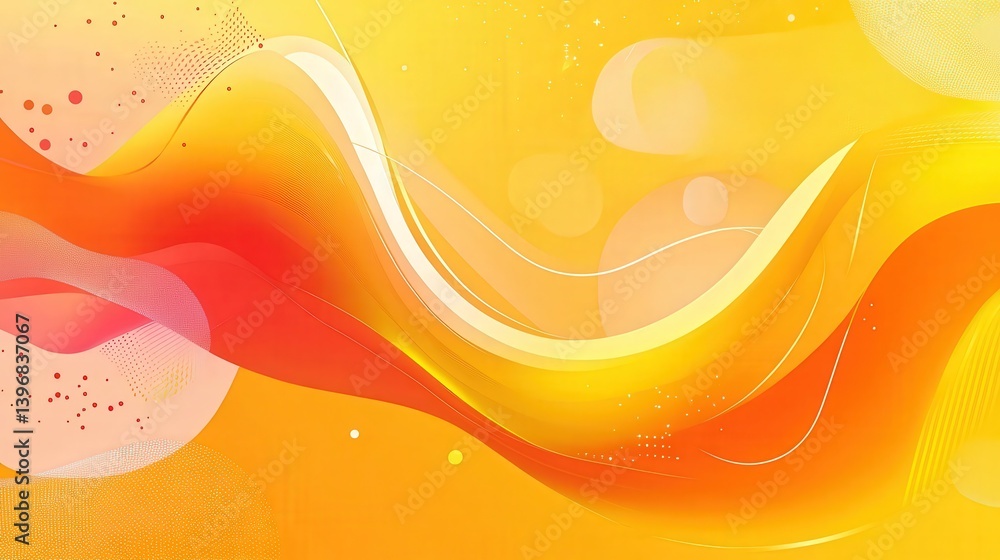 Poster abstract background with bright colors and intricate dynamic shapes, offering a lively and exciting 