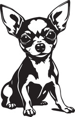 Chihuahua dog . Hand drawn vector illustration	