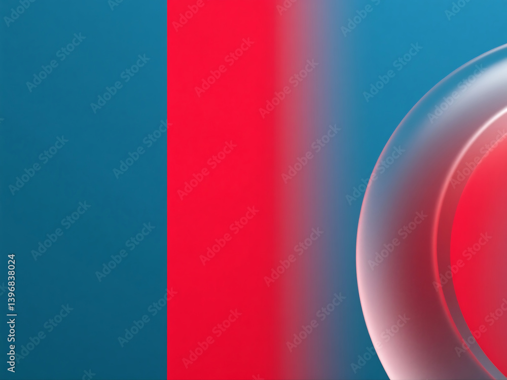 Aufkleber abstract geometric pattern in bold cobalt and crimson tones with dynamic minimalist shapes, seamless