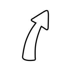 Arrow icon vector. Hand drawn arrow illustration sign. Hand drawn sketch elements.