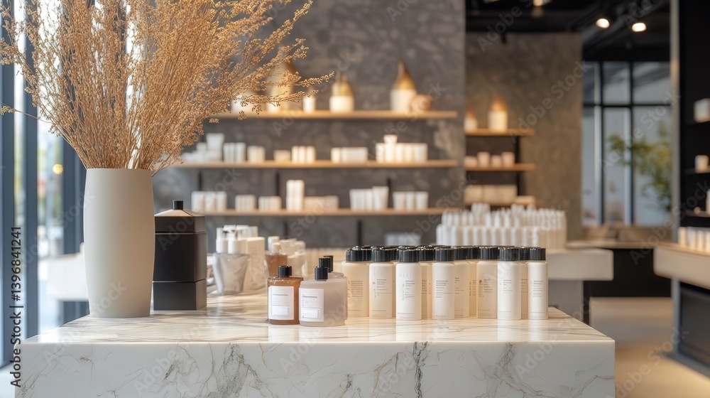 Poster luxurious stage for product displays, its timeless texture and subtle patterns creating an ideal background for showcasing items in style