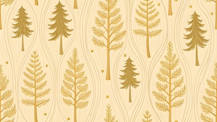 Nature's patterns in golden trees forest digital art natural environment aerial view abstract design