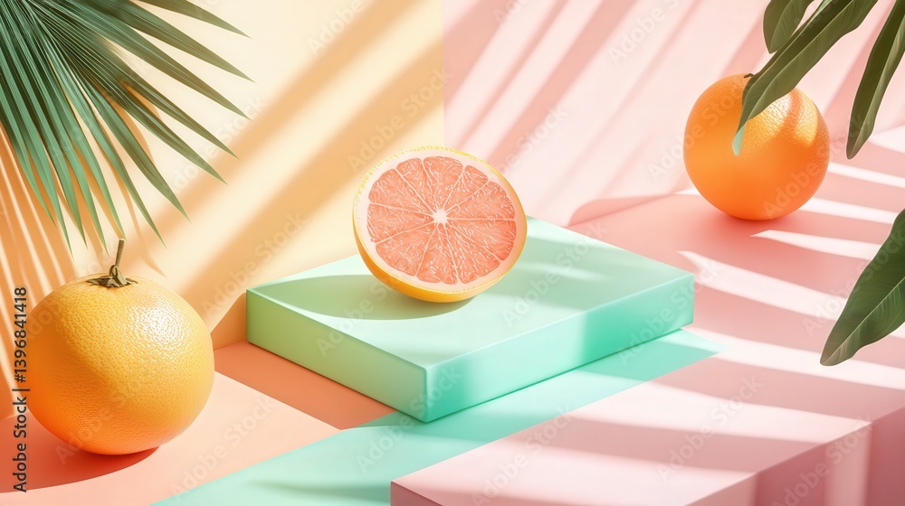 Poster clean and simple gradient design with a smooth transition from cool mint to warm peach, offering a b