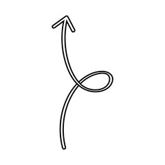 Arrow icon vector. Hand drawn arrow illustration sign. Hand drawn sketch elements.