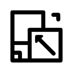 Image Resizing Symbol for Layout Adjustment Icon Design
