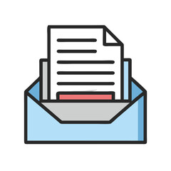 Inbox Tray with Paper Documents Icon Design