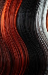 Naklejka premium long red hair