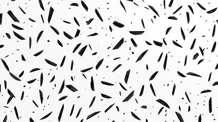 Abstract black dashes on white background.