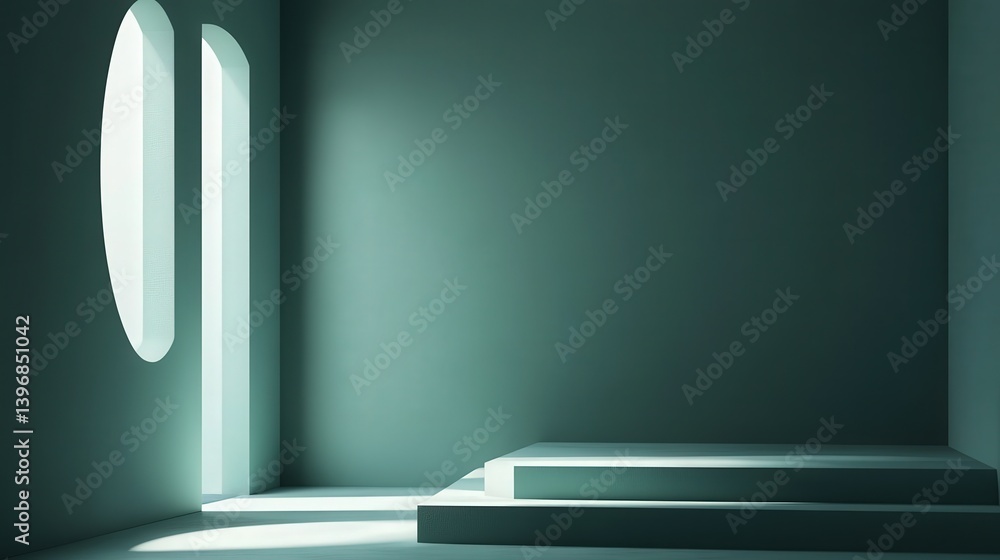 Aufkleber gradient background transitioning from dark teal to soft jade, offering a modern and sophisticated look for any digital creation.
