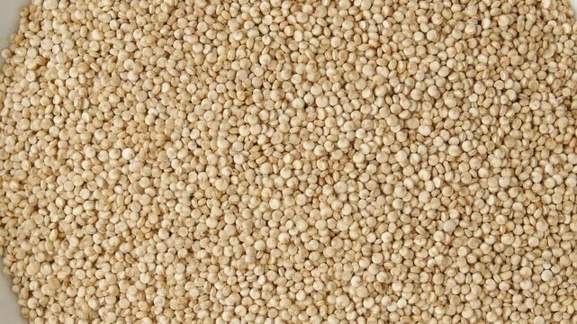 Quinoa seeds on a plate.