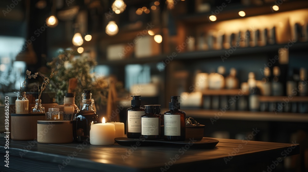 Aufkleber blurred bokeh background sets the perfect mood for showcasing items, with selective focus bringing a