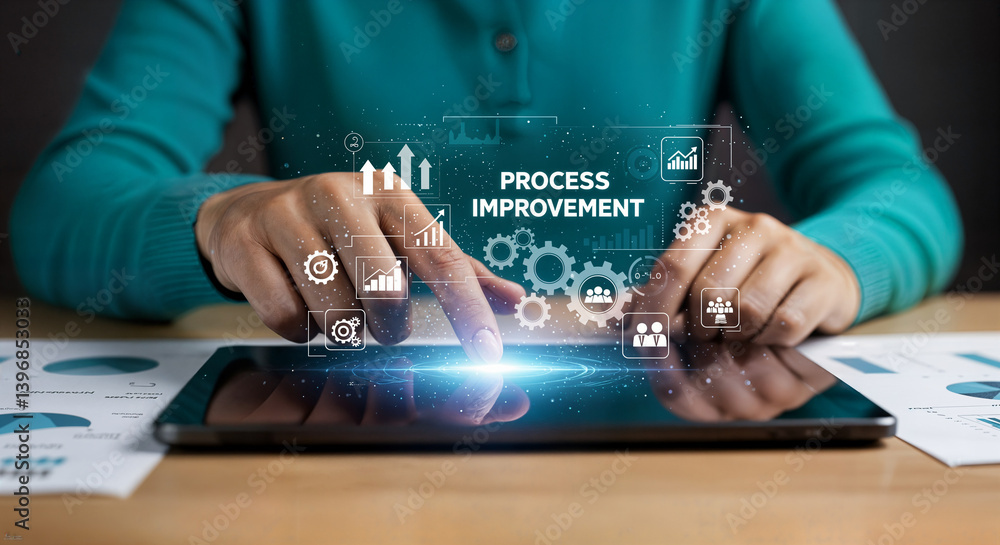 Poster process improvement and efficiency enhancement through digital touch interface