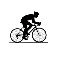 Obraz premium Professional cyclist riding road bicycle silhouette