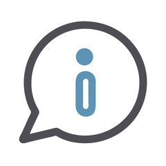 Information Icon Inside Chat Bubble Icon Design