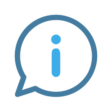 Information Icon Inside Chat Bubble Icon Design