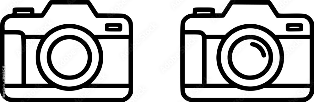 Fototapete outlinefilledvectorsign ofvs - camera vector icon . isolated transparent . photo camera sign . black