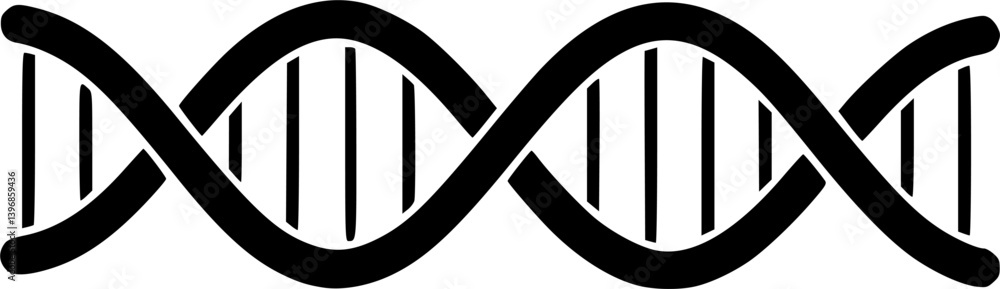 Poster outlinefilledvectorsign ofvs - dna vector icon . double helix . isolated transparent . outline and f