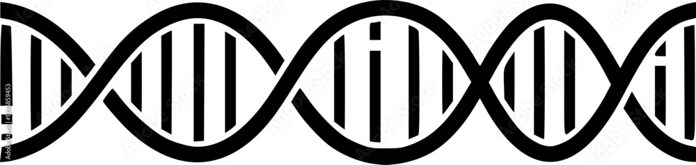 Poster outlinefilledvectorsign ofvs - dna vector icon . double helix . isolated transparent . outline and f