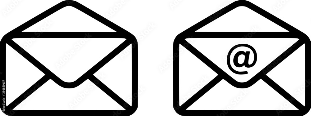 Fototapete outlinefilledvectorsign ofvs - email concept vector icon . isolated transparent . open email address