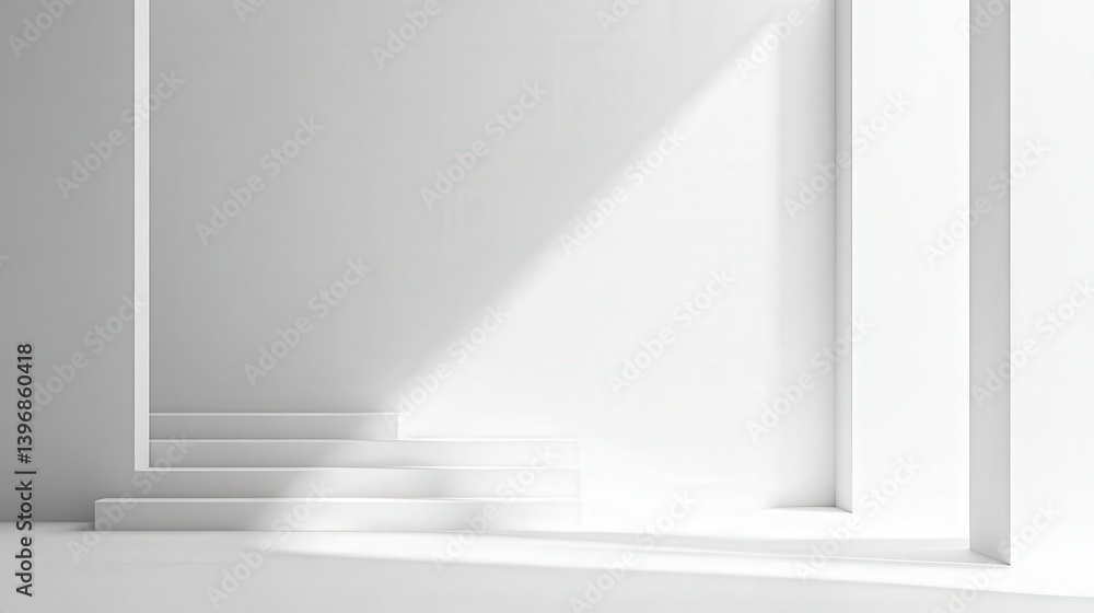 Poster gradient background with minimal design, transitioning from light gray to white, creating a clean an