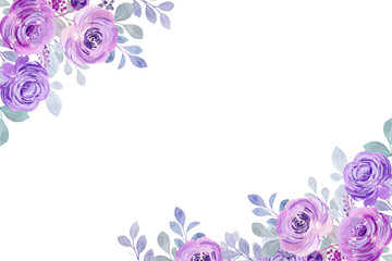 Watercolor flowers background vector for design.
