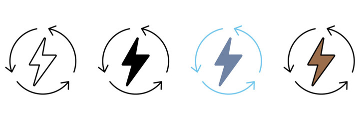 power concept line icon. Simple element illustration.