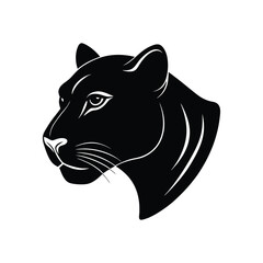 Silhouette art illustration of a panther head.eps