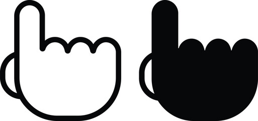 hand cursors glyph icon.