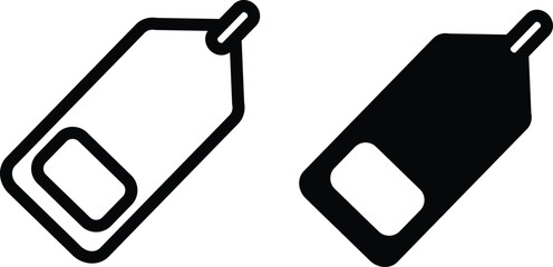Label sale glyph icon